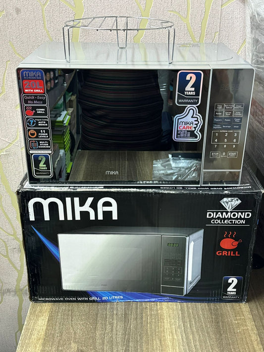 *MIKA* Microwave Oven, 20L, Digital, *With Grill *(Combi), Silver ( MMWDGPB2074MR )