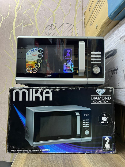 *MIKA *Microwave Oven, *23L*, Digital, *With Grill* (Combi), Silver ( MMWDGBH2333S)