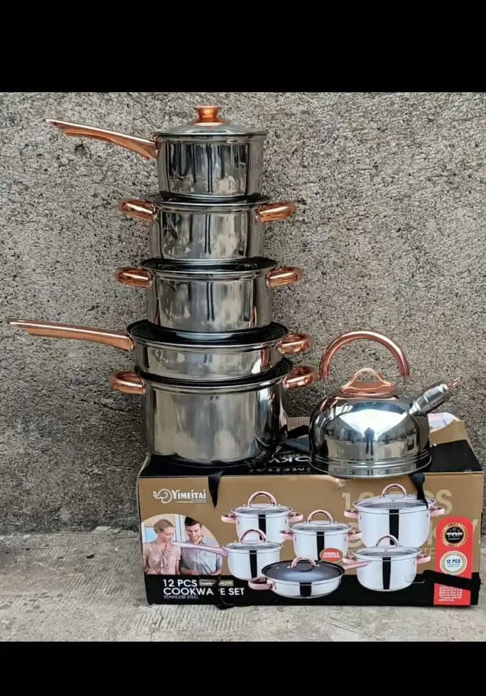 *12pc Yimeittal Cookware*
*New and sleek* )