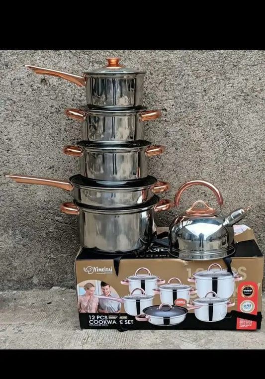 *12pc Yimeittal Cookware*
*New and sleek* )